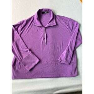 RLX Ralph Lauren Purple Quarter Zip Pullover Gorpcore Minimalist Womens Large